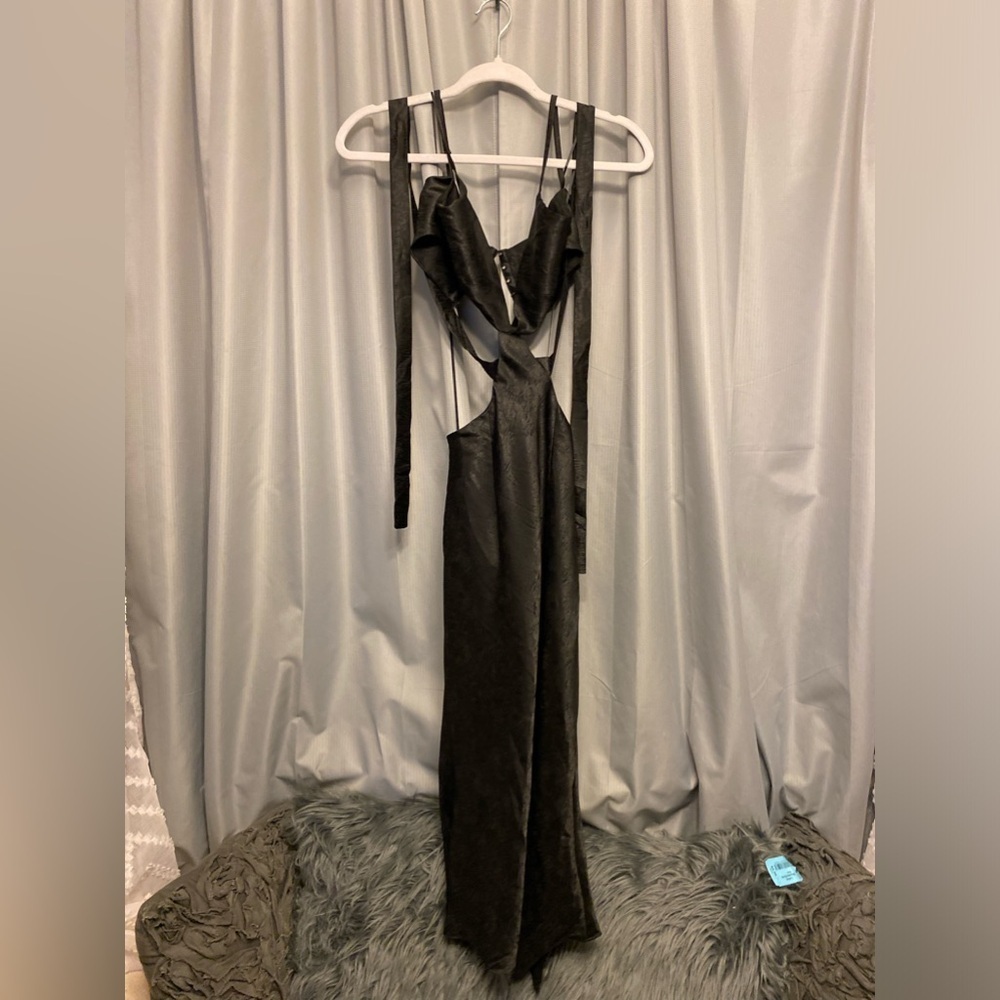 Make offer Blanc Clothing Small Cutout Halter Dress NWT open flow dress #73 prom